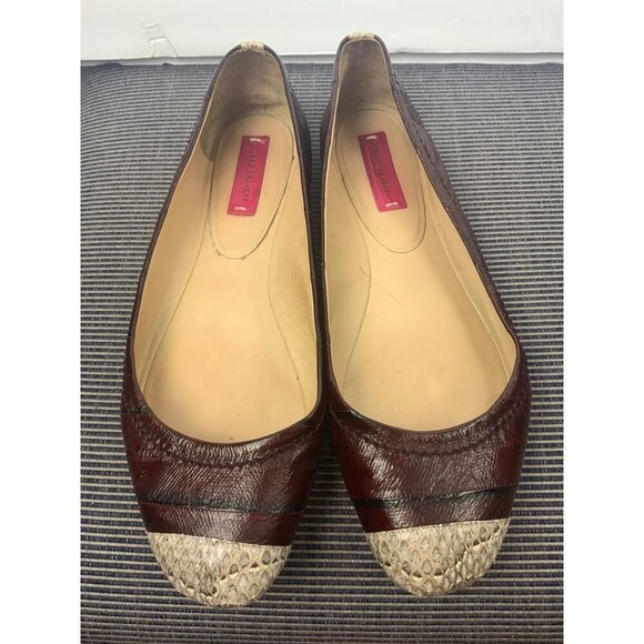 Reed Krakoff womens shoes snakeskin flat slip on ballet size 7 - Picture 1 of 7